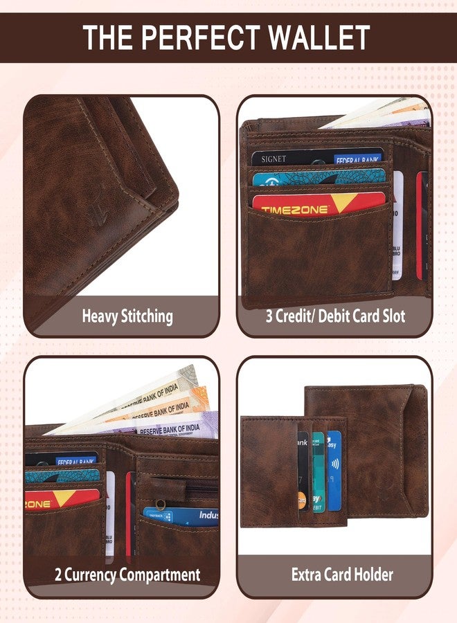 Highlark Faux Leather Wallet for Men I Slim & Compact Wallet I Credit/Debit Card Slots I 2 Currency compartments I 2 Secret compartments - Image 5